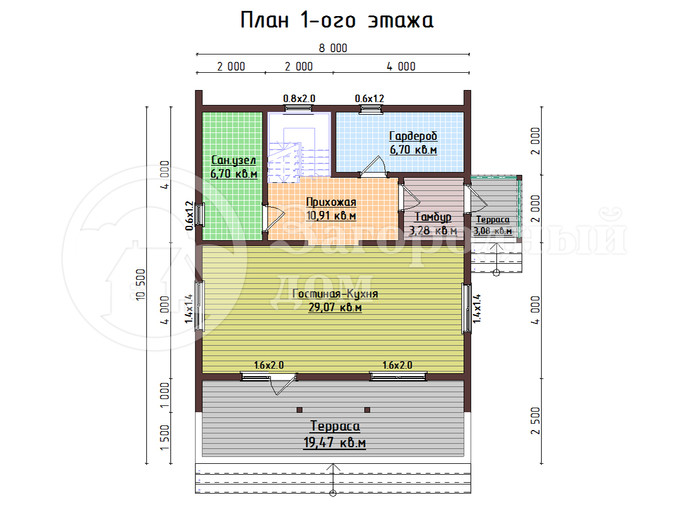 Дом барнхаус проект Б-6