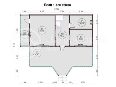 Дом из бруса 12.5х10.5 в г. Великий Новгород